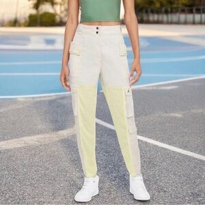 🆕💞NIKE Jordan Heatwave Utility Pants Light Bone, Yellow-Lime • Standard XS • NWT